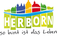 Das Logo der Stadt Herborn (Hessen) mit dem Slogan ´so bunt ist das Leben´