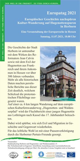 Flyer zur literarischen Wanderung