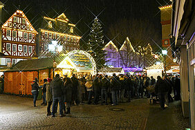Ansicht des Weihnachtsmarkts in Herborn