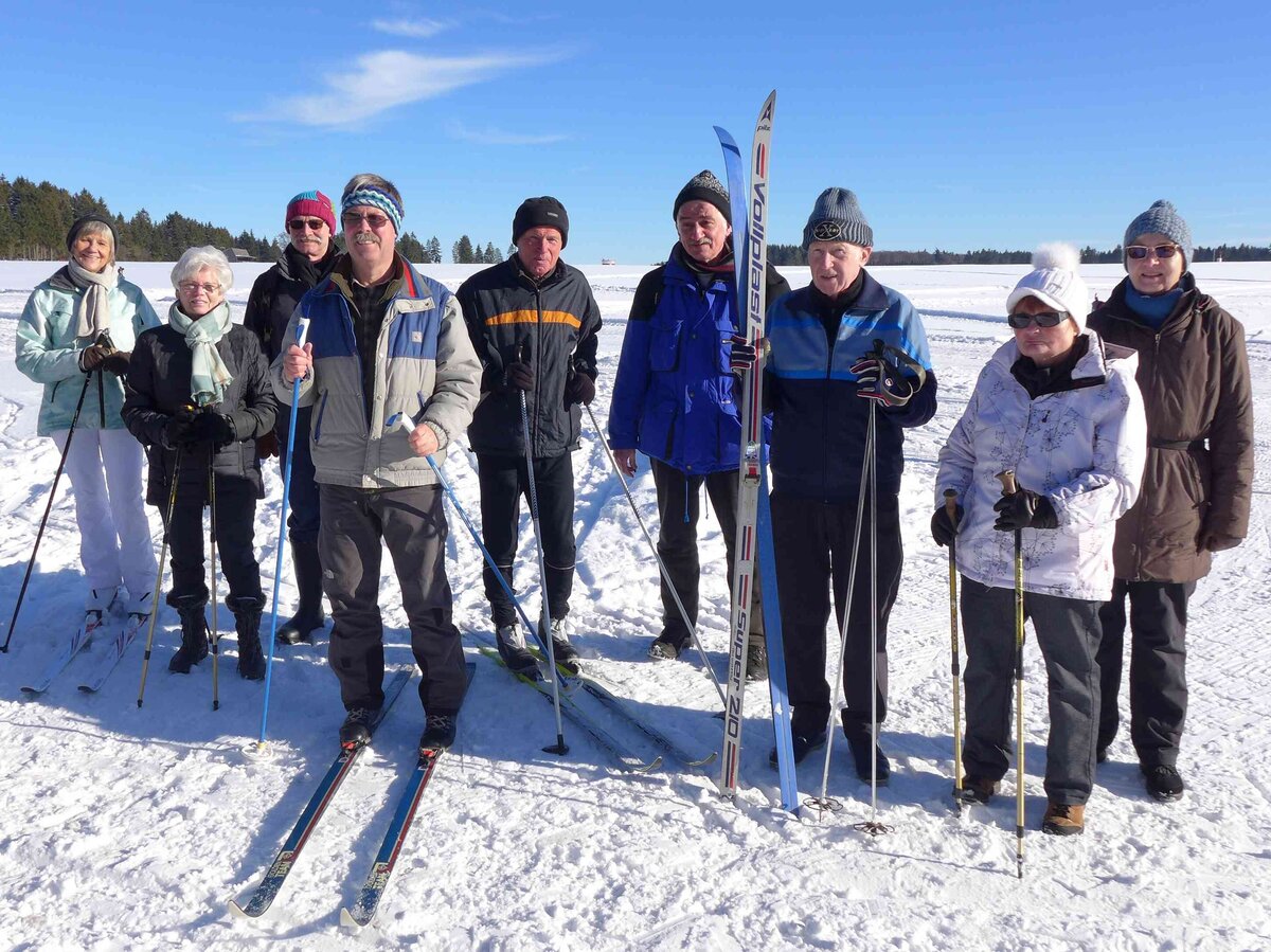 Ski-Langläufer im Schnee